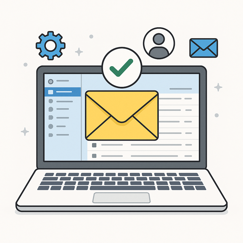 Clean, professional visual illustrating effective inbox zero techniques for email management.