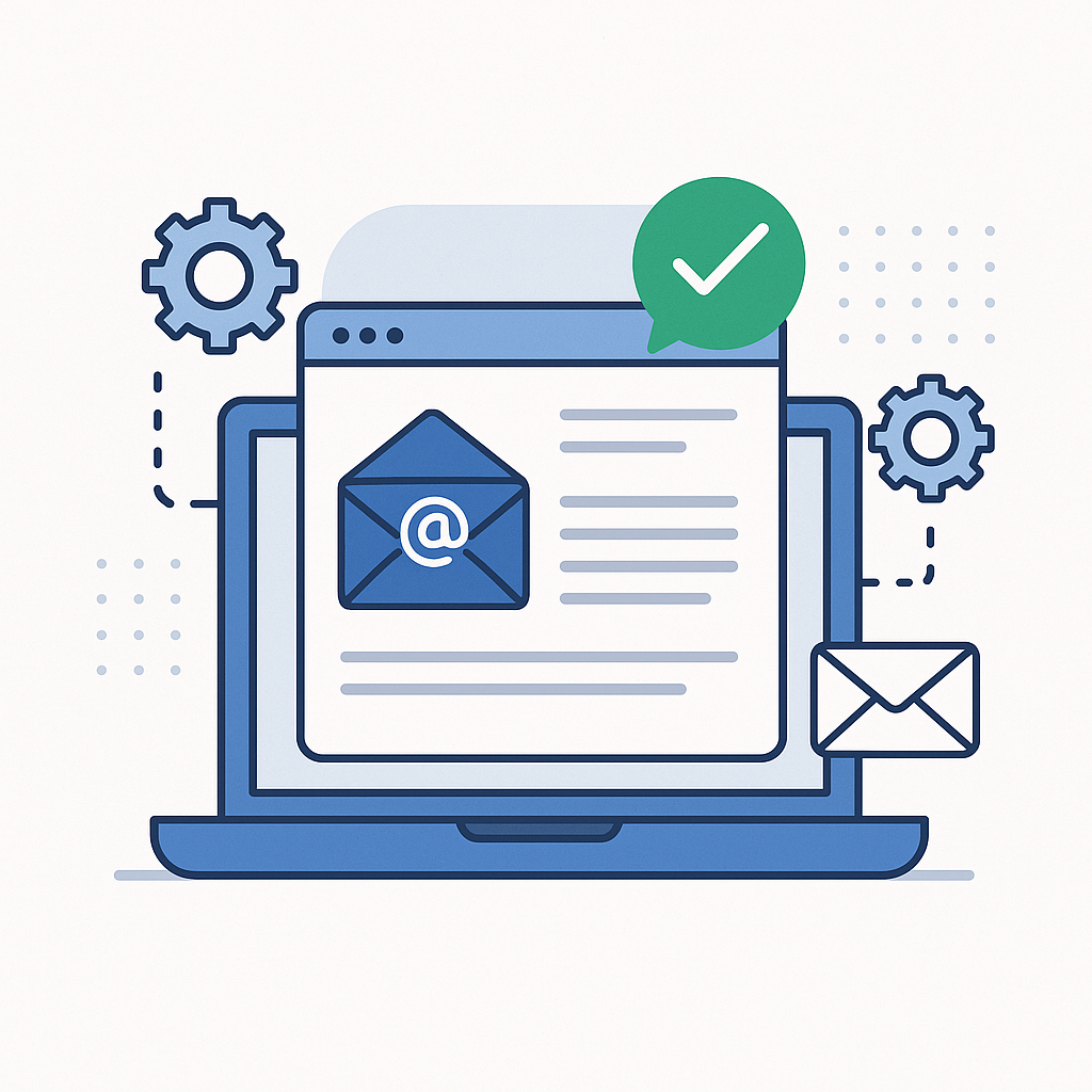 Modern digital interface illustrating automated email response examples for efficient communication.