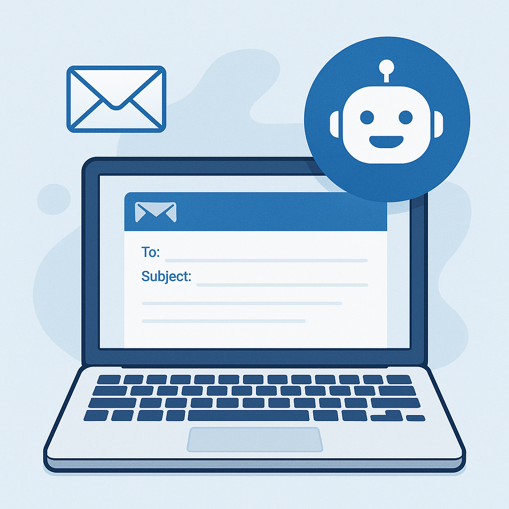 A professional efficiently manages their inbox, highlighting the speed and precision of ai email drafting.