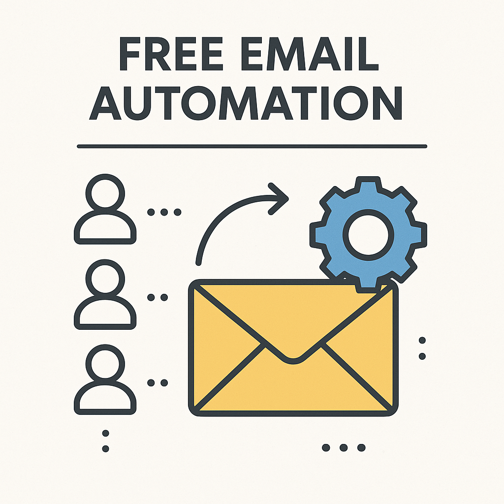 Illustration demonstrating how free email automation streamlines tasks for increased productivity and efficiency.