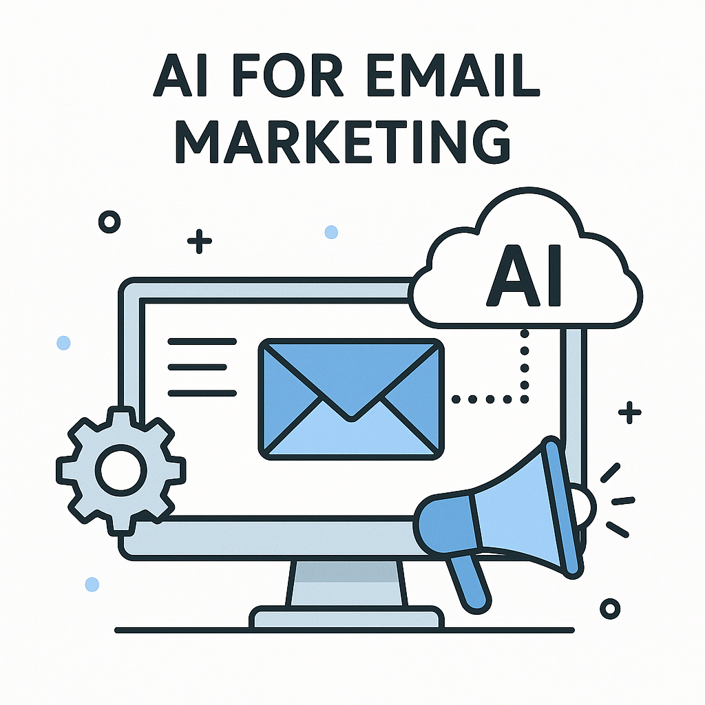 Educational illustration demonstrating how AI for email marketing enhances productivity and campaign efficiency.