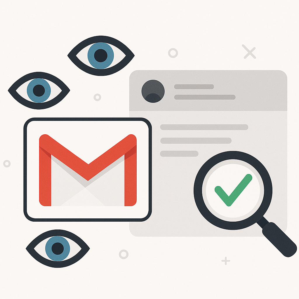 Modern, clean graphic illustrating key metrics for effective gmail email tracking and improved communication.