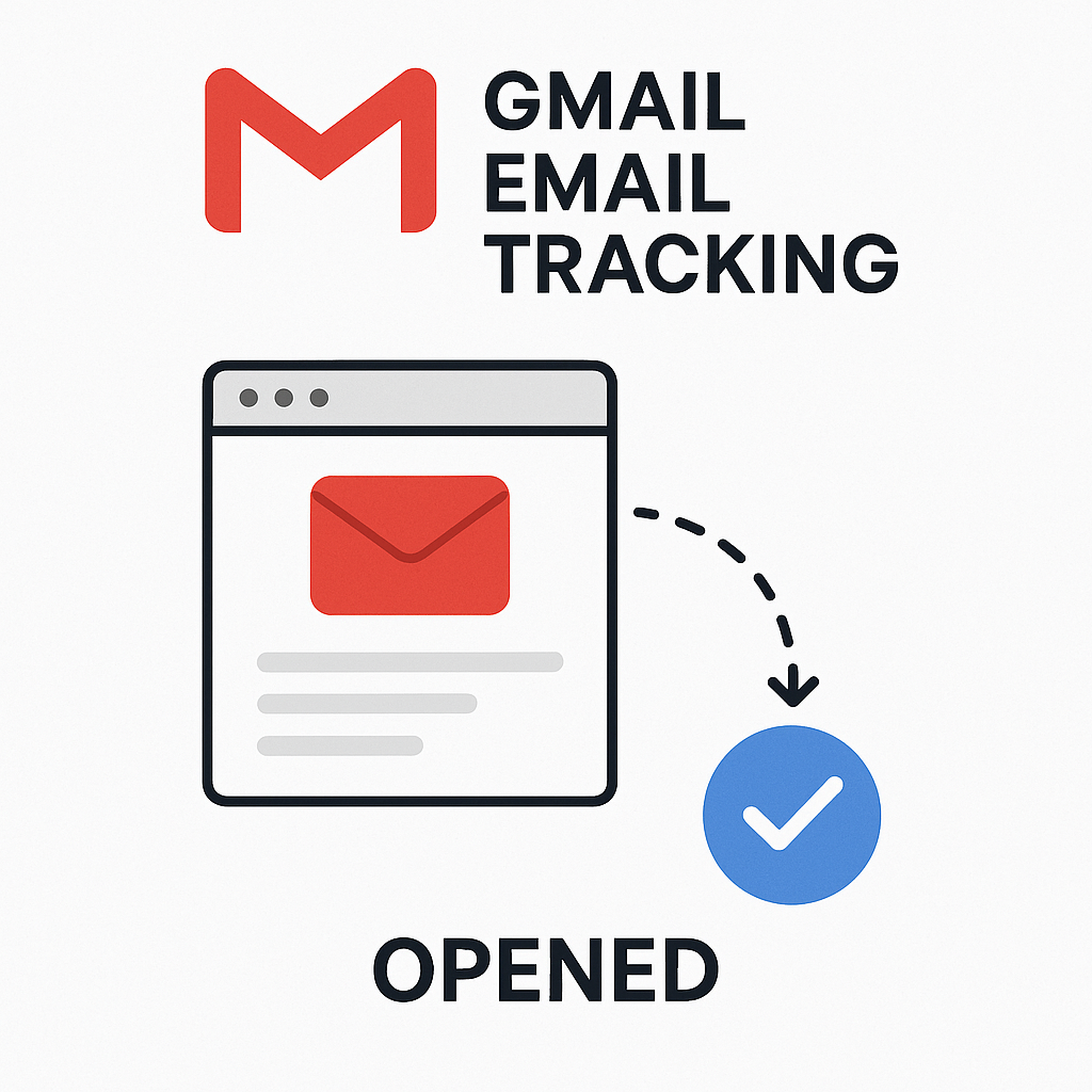 Informative illustration visually explaining key aspects of gmail email tracking and its metrics for productivity.