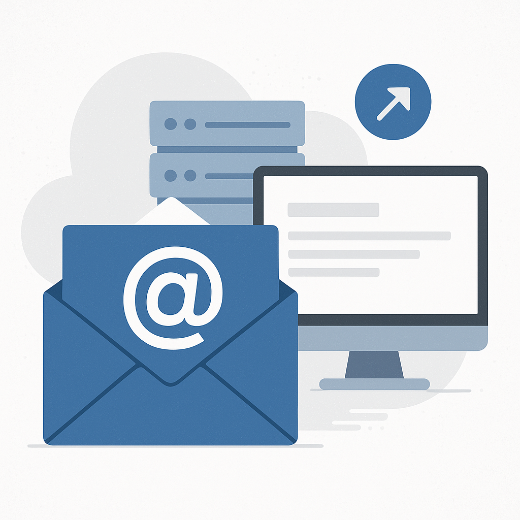 Clean, professional graphic representing AI-powered enterprise email solutions for enhanced productivity.