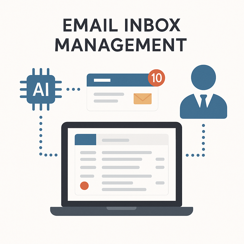 Visualizing effective email inbox management with AI tools streamlining digital communication and workflow.