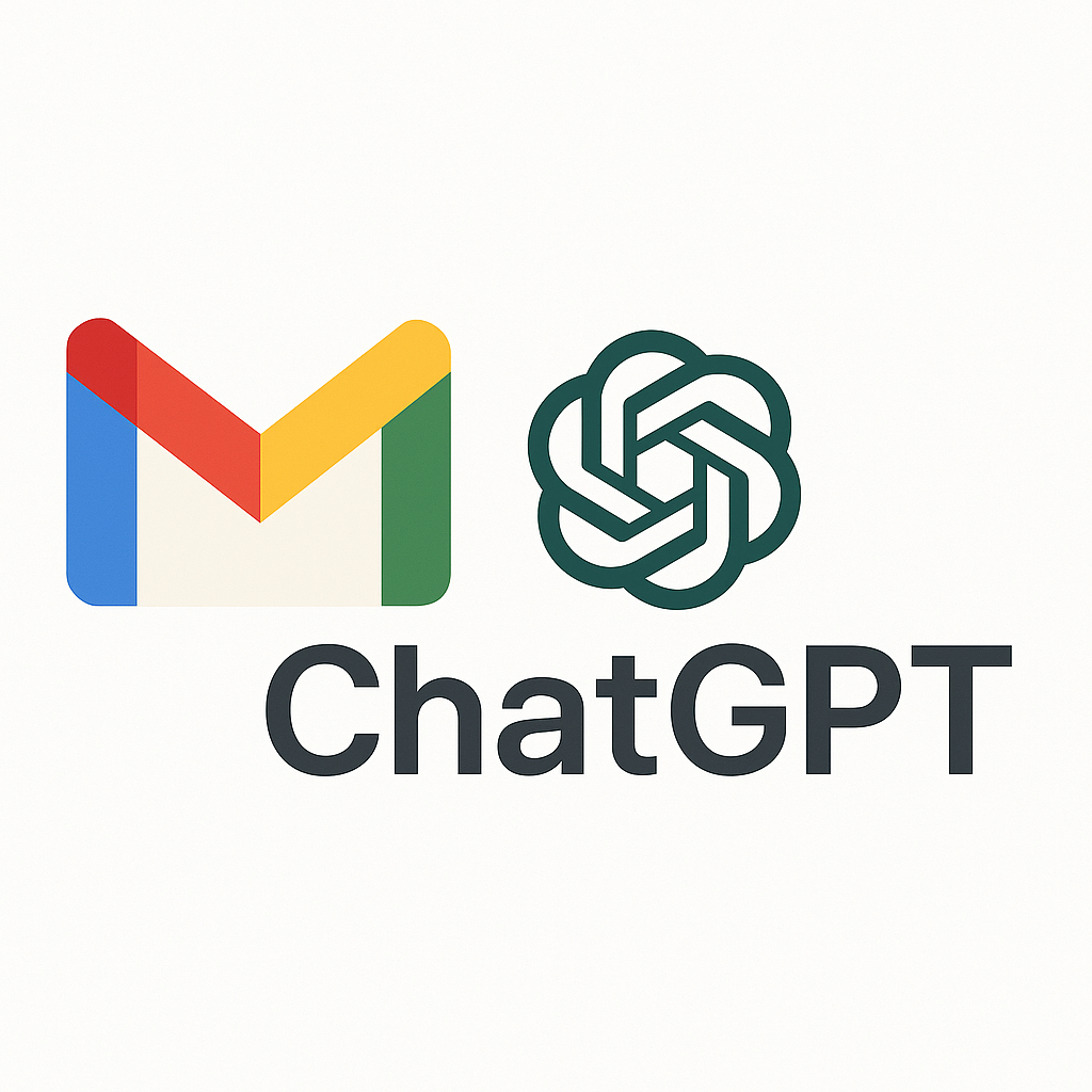 Modern graphic of ChatGPT for Gmail, an AI email assistant boosting productivity and efficiency.