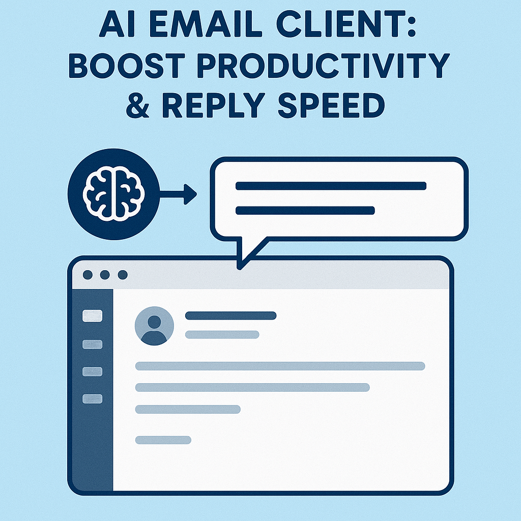 AI email client boosting productivity with smart inbox and automated responses.