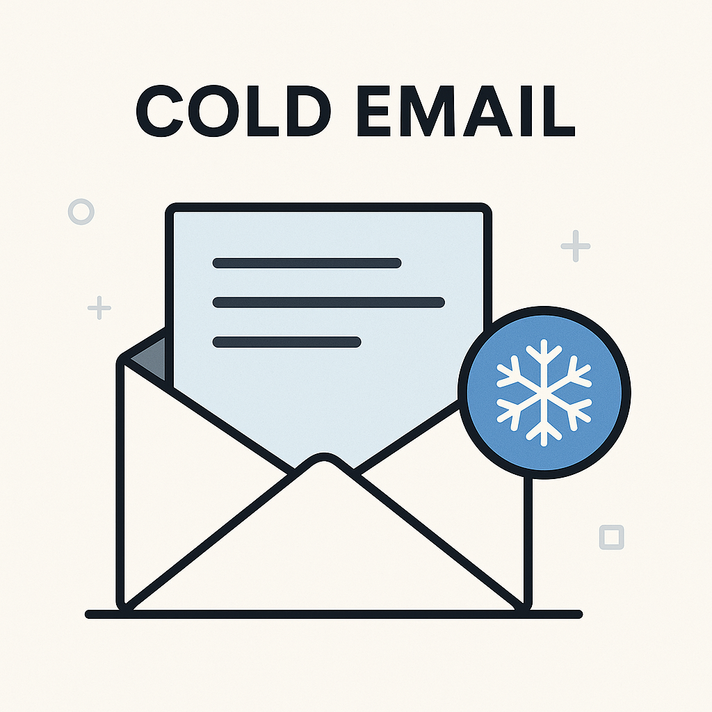 Mastering cold email: Professional graphic for business growth and effective outreach.