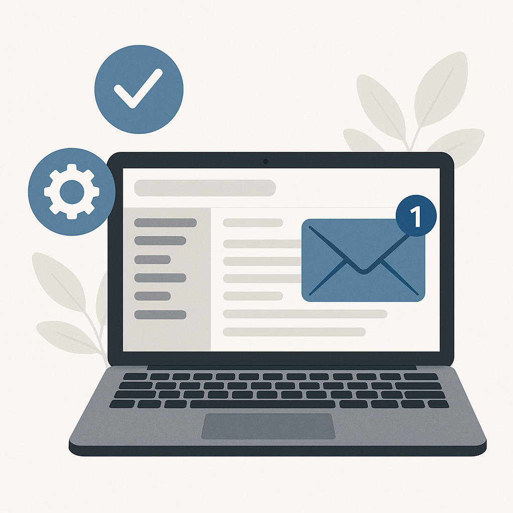 Professional graphic illustrating efficient email management tools for peak productivity.