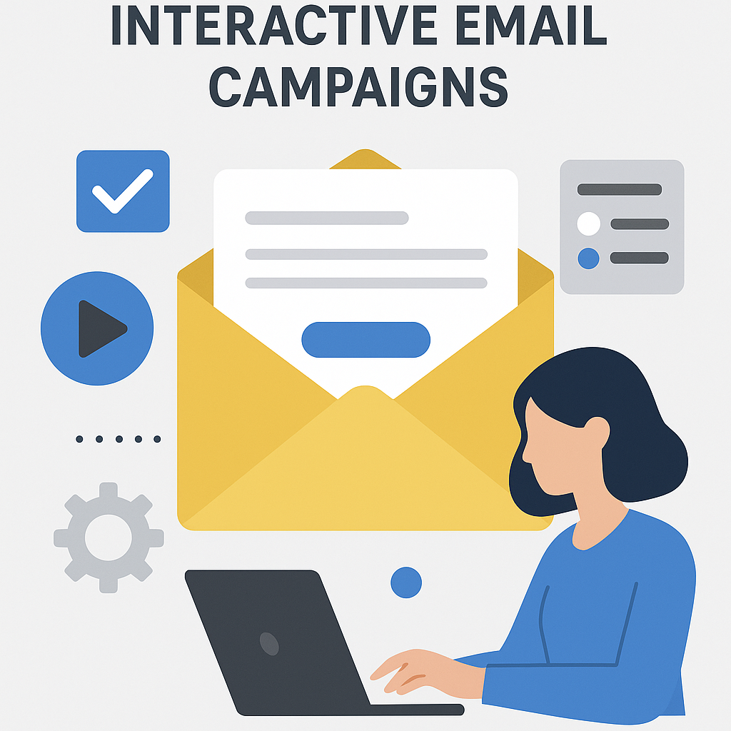 Interactive email campaigns: Boost engagement & growth with modern, professional design.