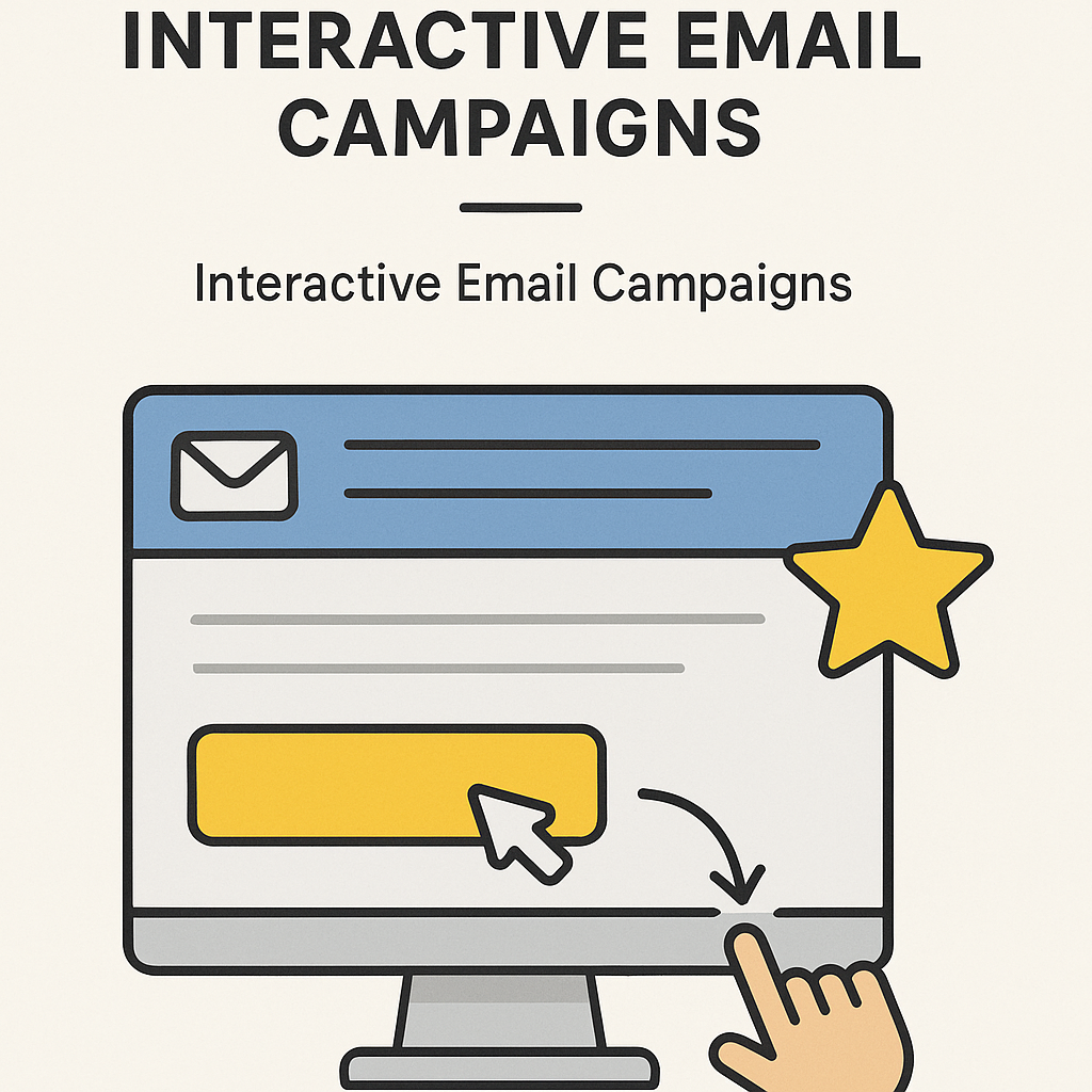 Illustration explaining interactive email campaigns to boost engagement and revenue.