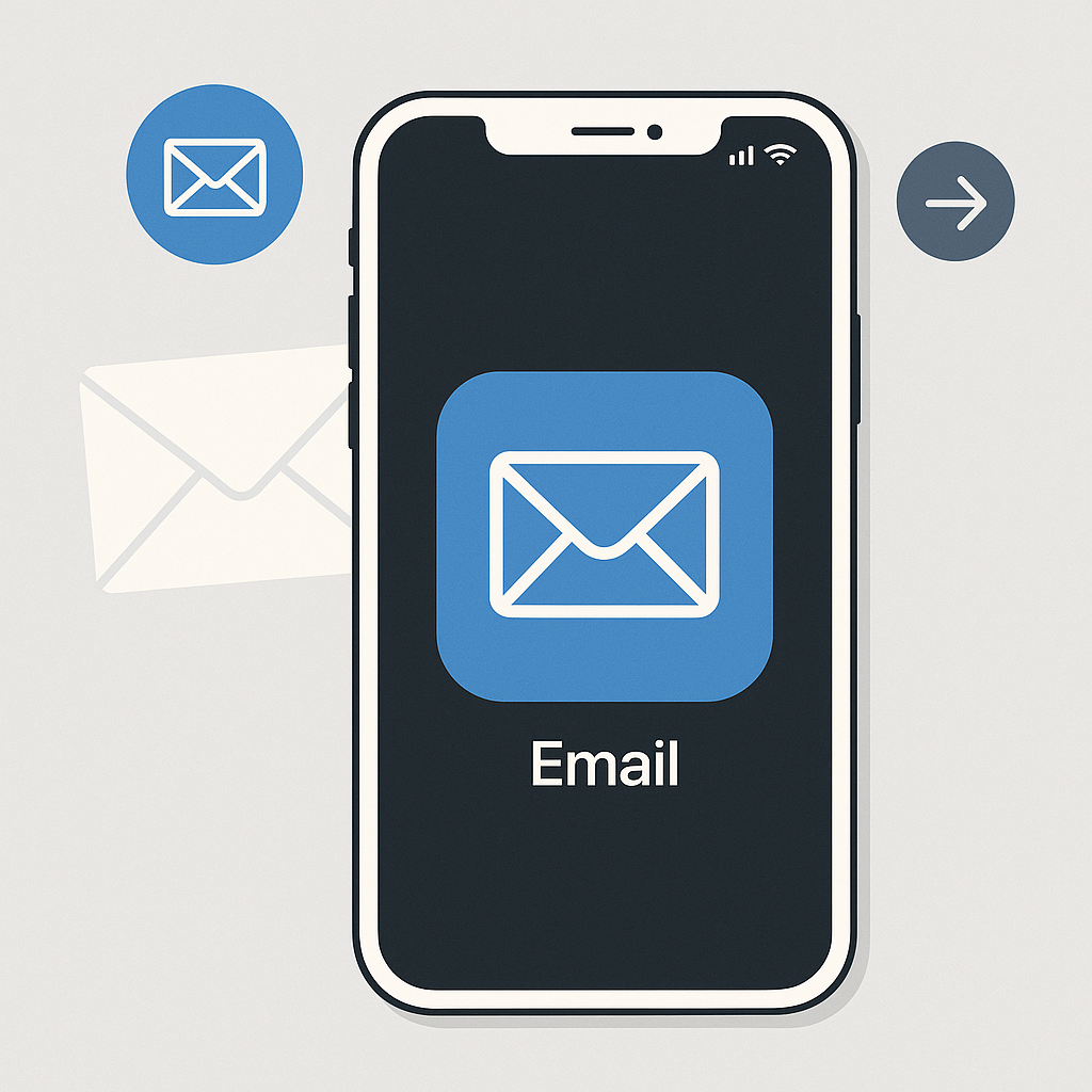 Modern iPhone showcasing the best email app for iPhone, maximizing inbox productivity.