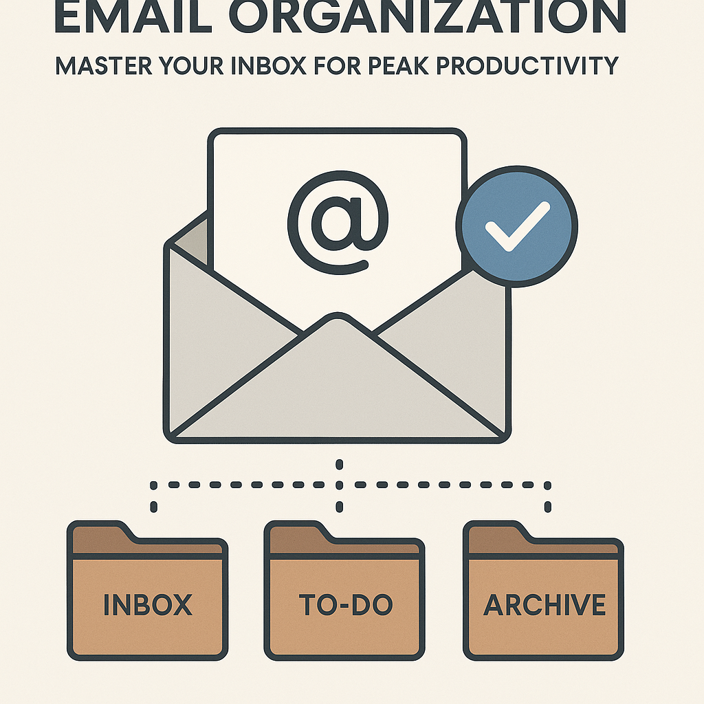 Illustration of efficient email organization for improved inbox management and email productivity.
