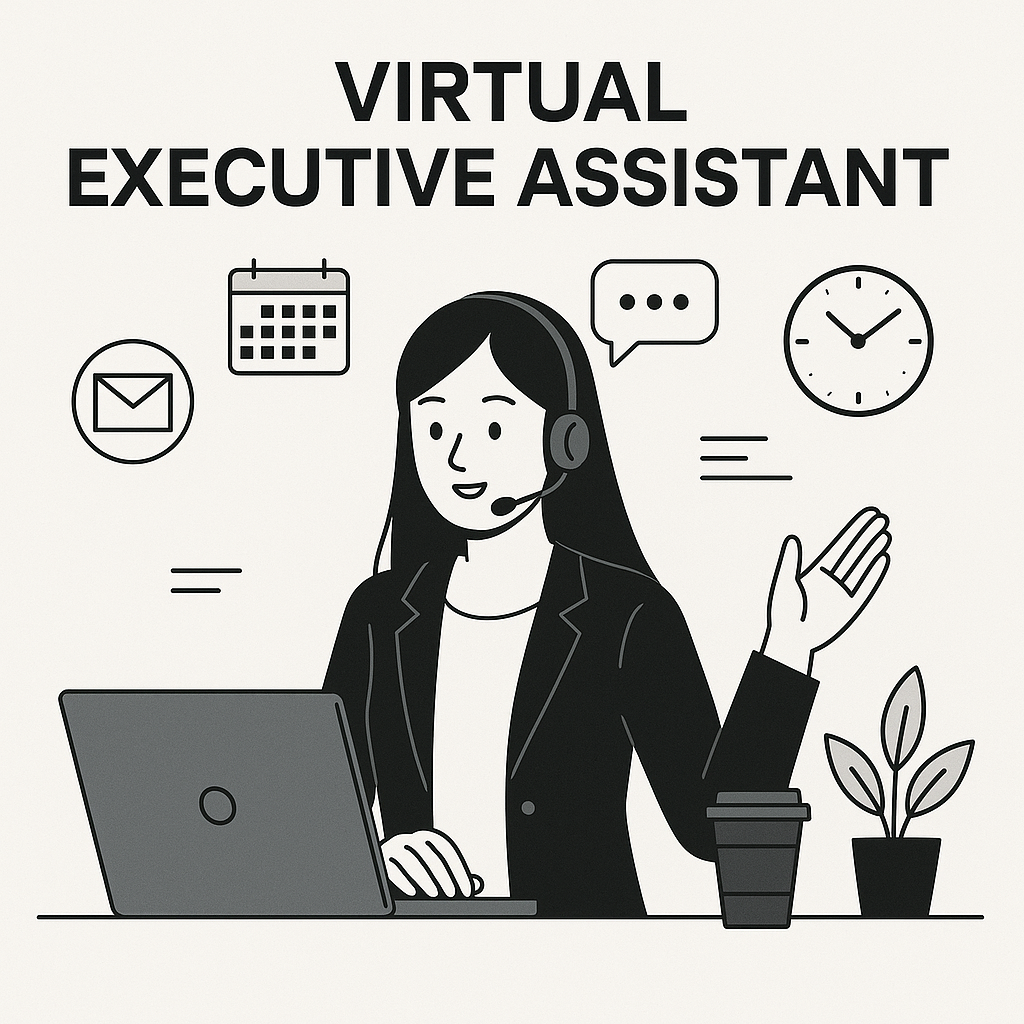 Virtual executive assistant streamlining email management and task delegation for peak productivity.