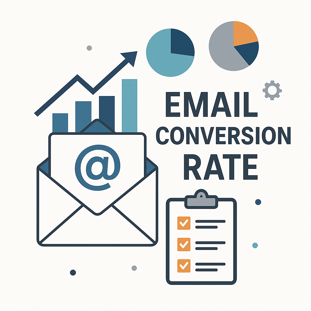 Modern graphic illustrating how faster email response time boosts email conversion rate.