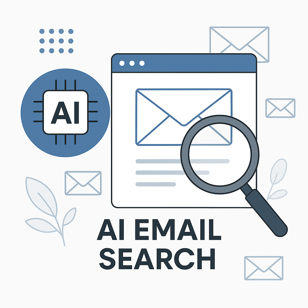 Smart AI email search interface for efficient inbox management and instant results.