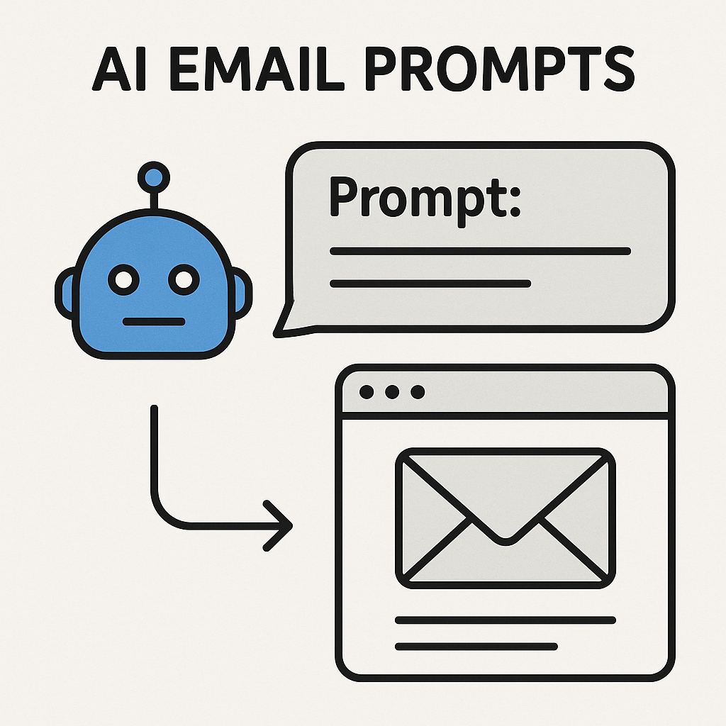 Illustration: AI email prompts simplify your inbox, boosting productivity and saving time.
