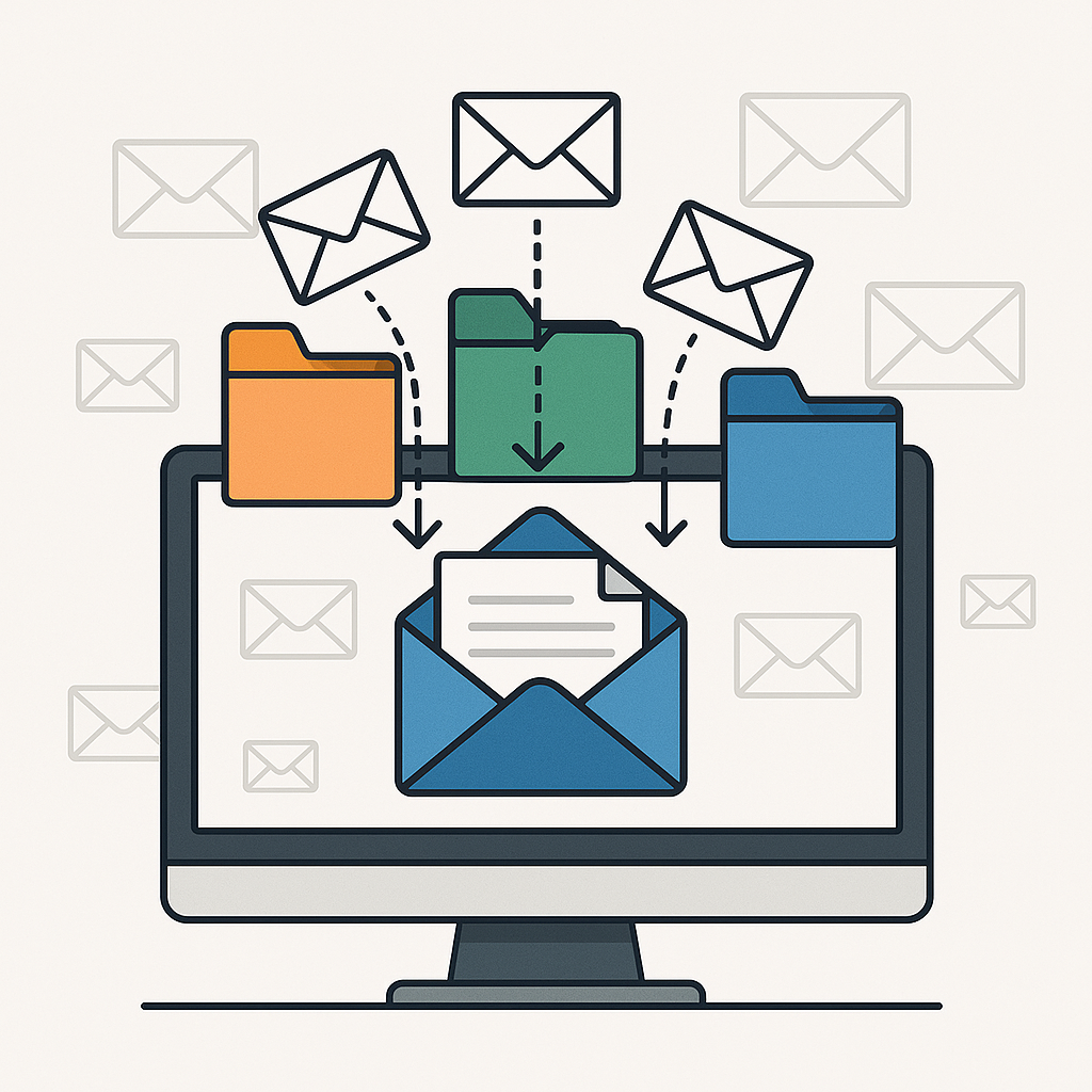 Visualizing how to sort email: AI streamlines inbox management for productivity.
