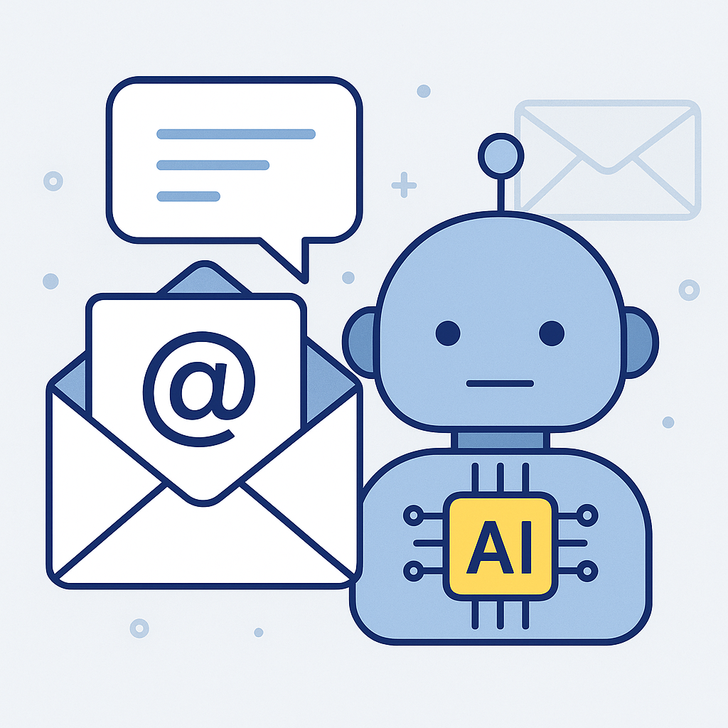Sleek visual representing emails ai, showcasing smart inbox for enhanced business productivity.