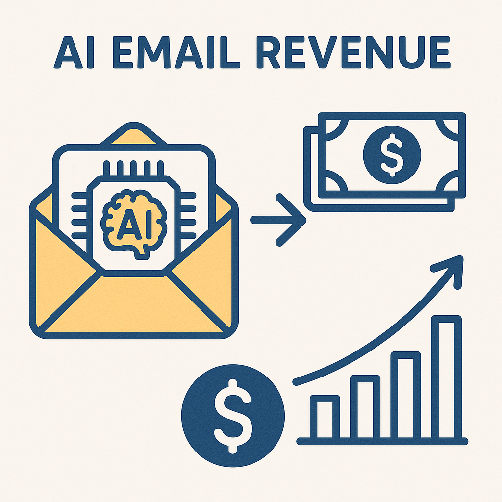 Illustration of AI enhancing ai email revenue through personalized outreach and automation.