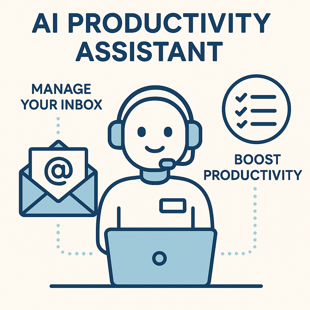 An AI productivity assistant intelligently manages emails, streamlining your inbox for peak efficiency.