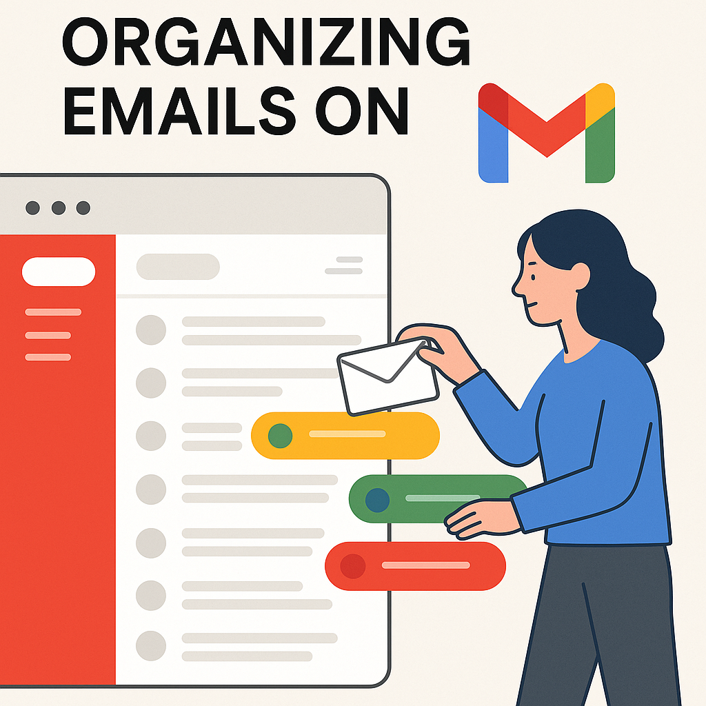 Learn how to organize emails on Gmail with a clean, modern inbox layout.