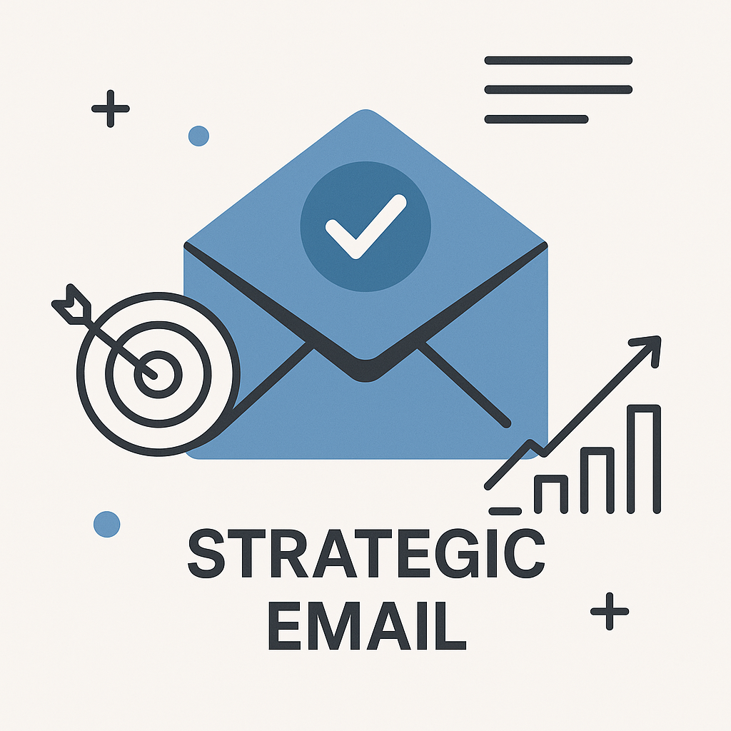 Strategic email: Visualizing data analytics for better business communication decisions.
