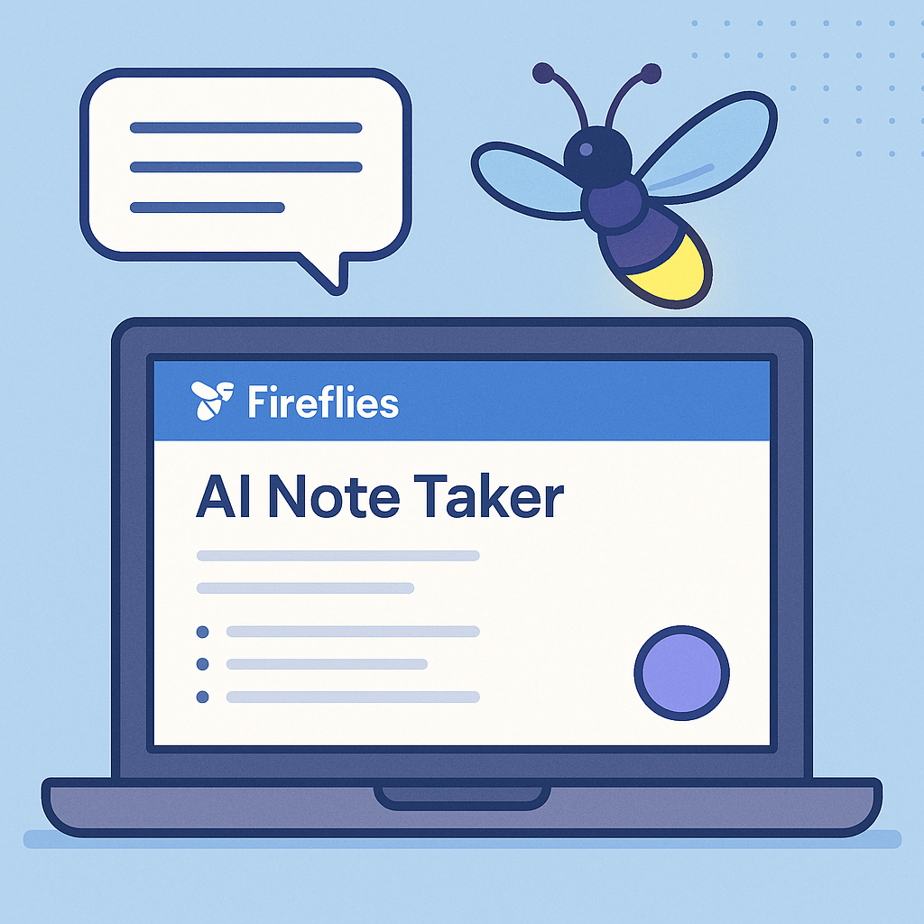 Modern dashboard of the Fireflies.ai note taker for efficient meeting summarization.