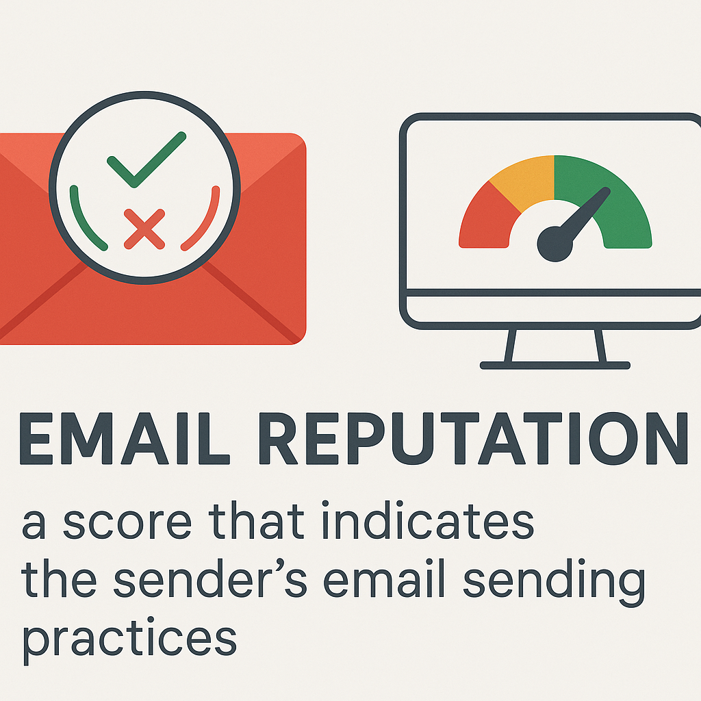 Illustration explaining email reputation and its importance for AI email filtering and inbox placement.