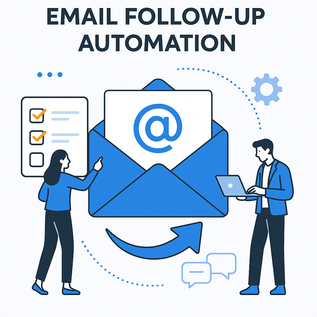 Modern visual of AI-powered email follow up automation streamlining your inbox.