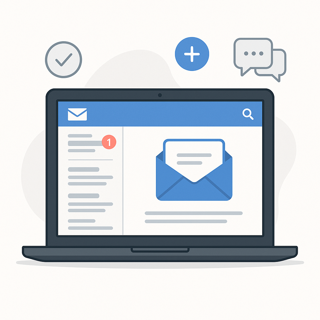 Modern professional graphic illustrating the best email app for efficient inbox management.
