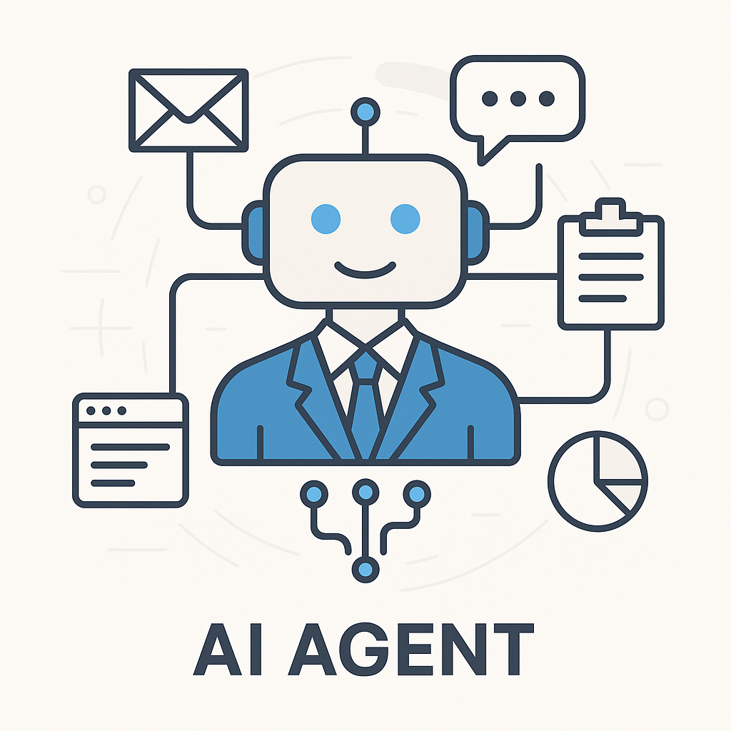 An AI agent concept for revolutionizing email productivity and business efficiency.