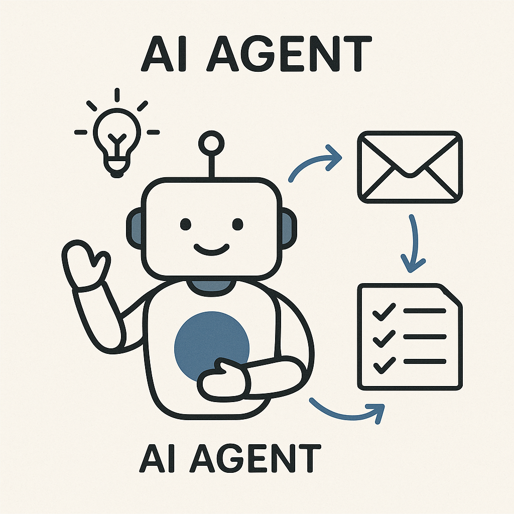 AI agent illustration: revolutionizing email productivity with intelligent automation.
