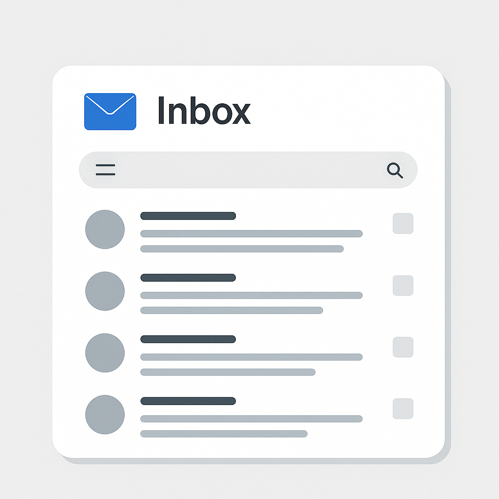 Modern visual of a streamlined inbox, demonstrating effective email triage and prioritization for my inbox.