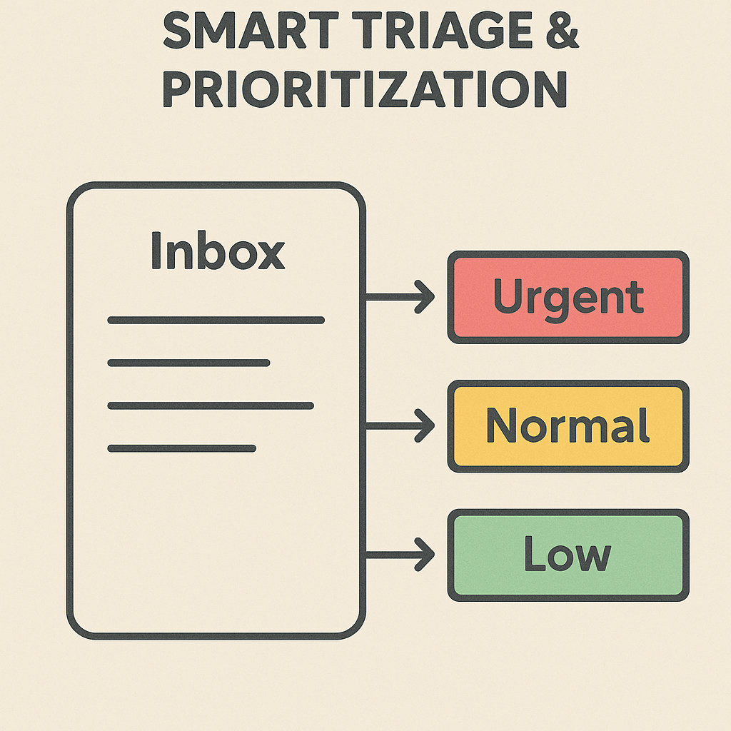 Illustration: Smart email triage and organization to conquer my inbox and boost productivity.