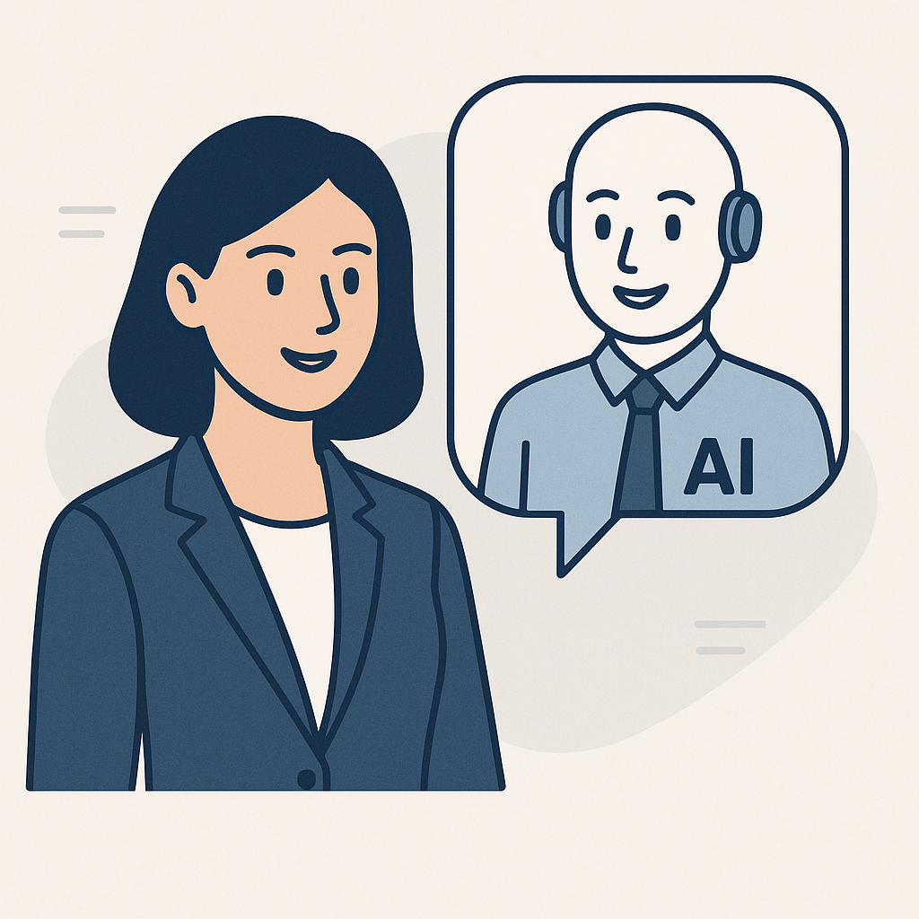Modern graphic illustrating ai personal email productivity for business communication.