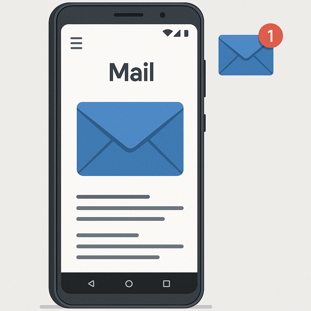 Modern interface of the best email app for Android, designed for productivity.