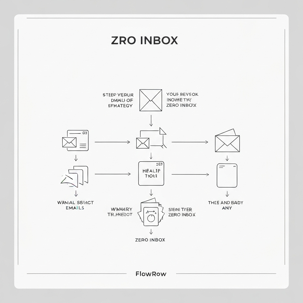 Modern graphic illustrating a clear path to a zero inbox strategy.