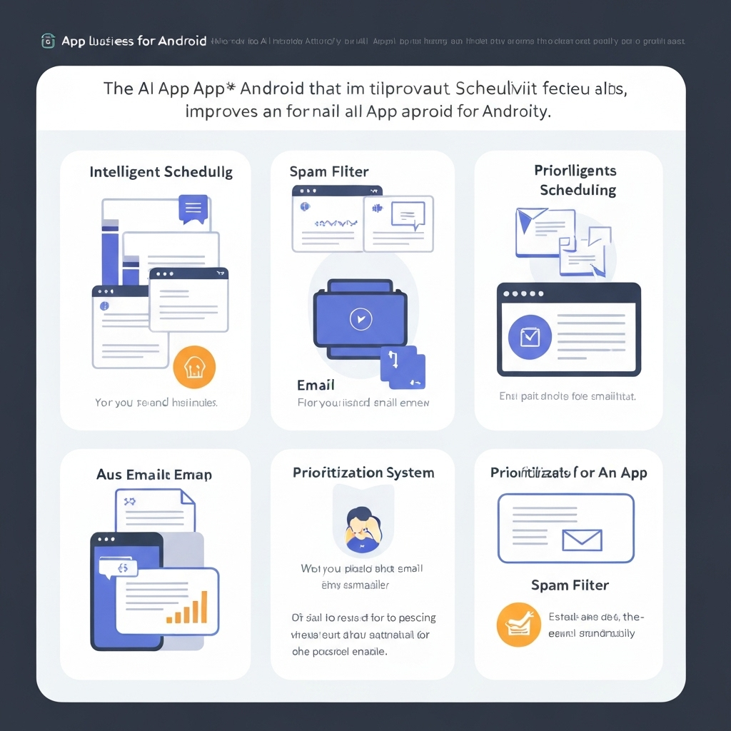 AI app android illustration showing streamlined email management and productivity gains.