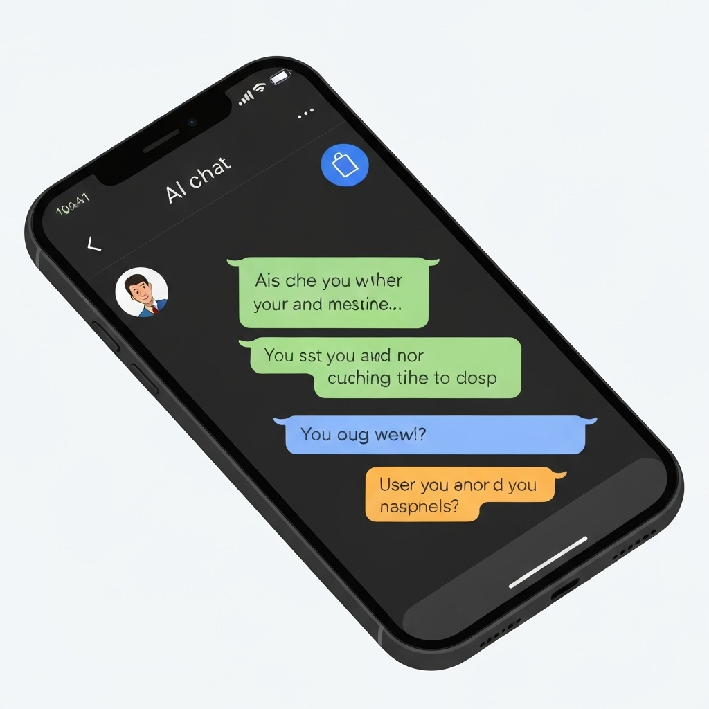 Modern graphic representing artificial intelligence chat for enhanced email productivity and inbox management.