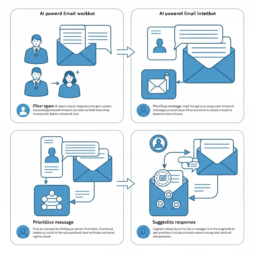 Artificial intelligence chat improving email productivity and inbox management for business.