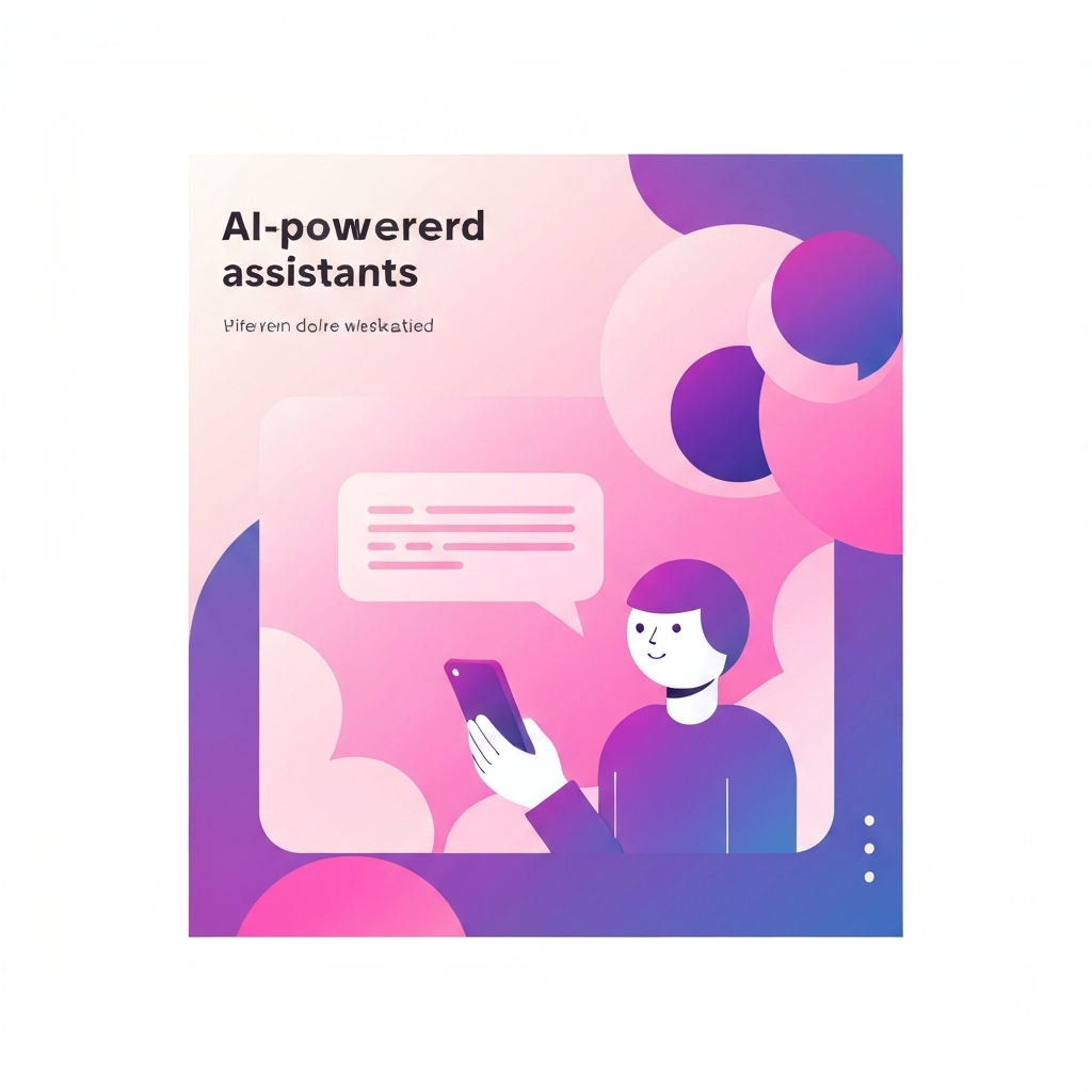 Modern illustration of an ai powered virtual assistant organizing emails.