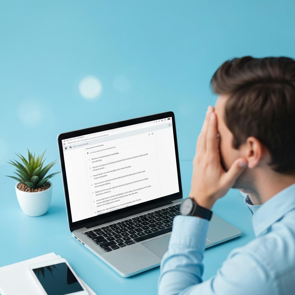 Modern professional organizing inbox to combat work email stress.