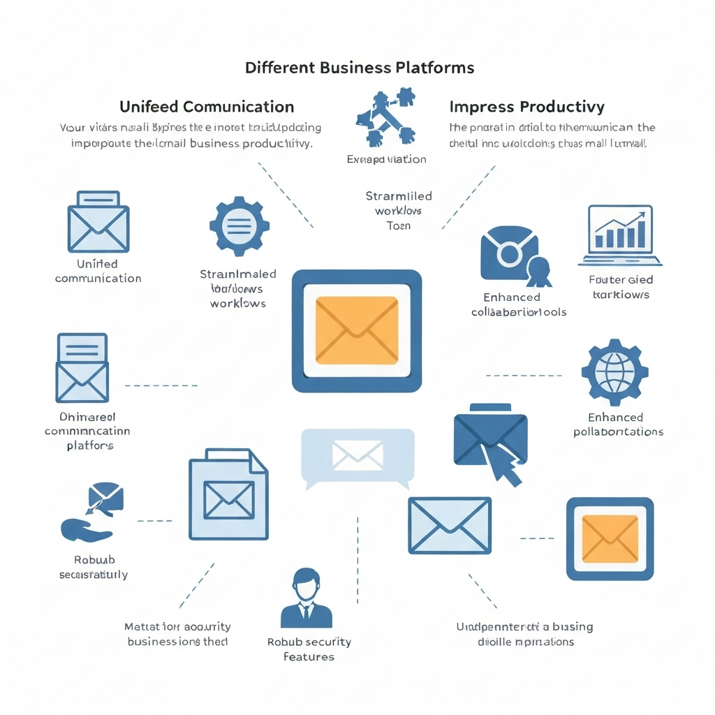 Visualizing productivity gains with modern business email platforms for efficient communication.