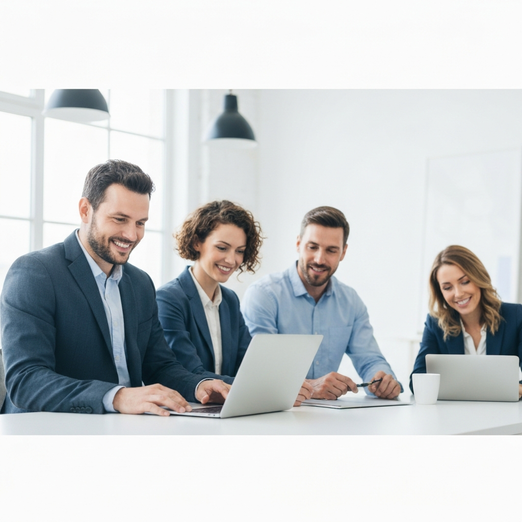 Modern graphic representing best business email providers for professional communication.