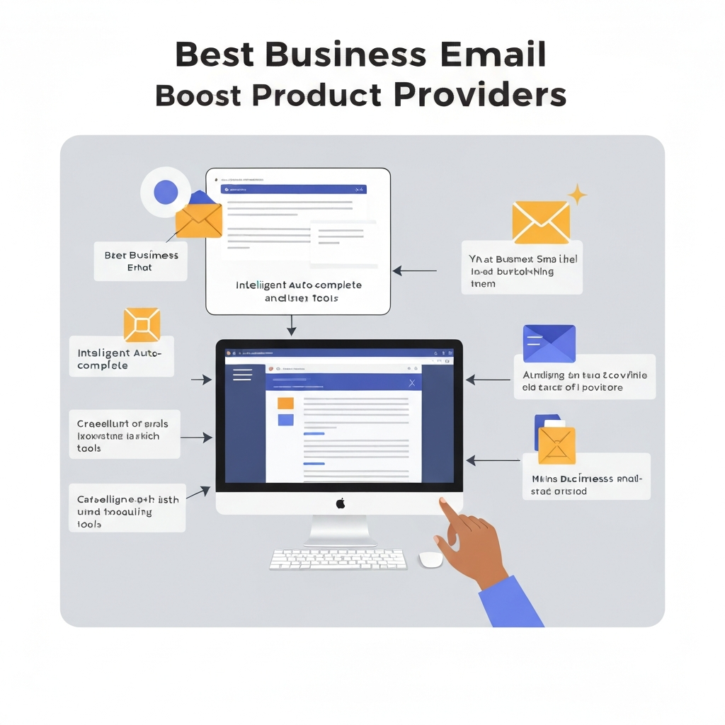Key features of best business email providers: security, collaboration, and AI assistant tools.