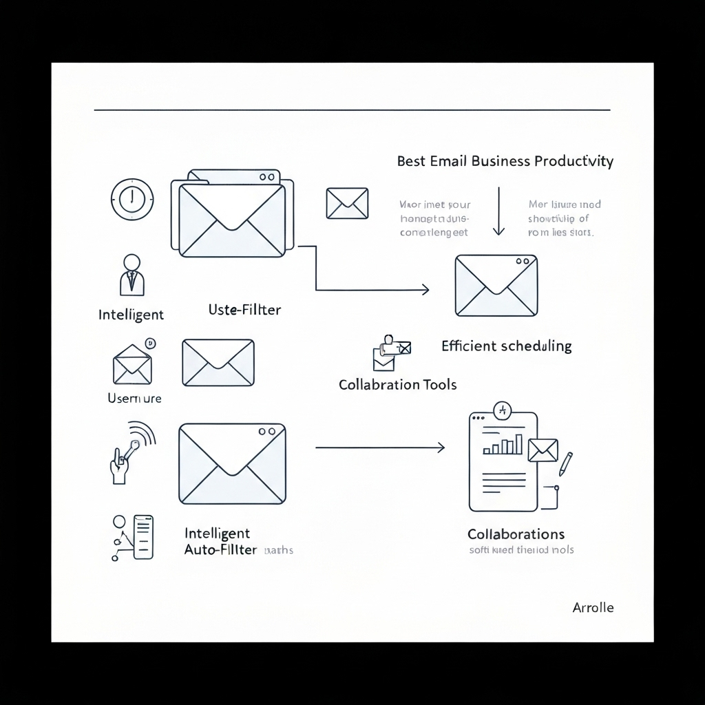 Streamlined inbox illustration for best email management software, boosting business productivity.