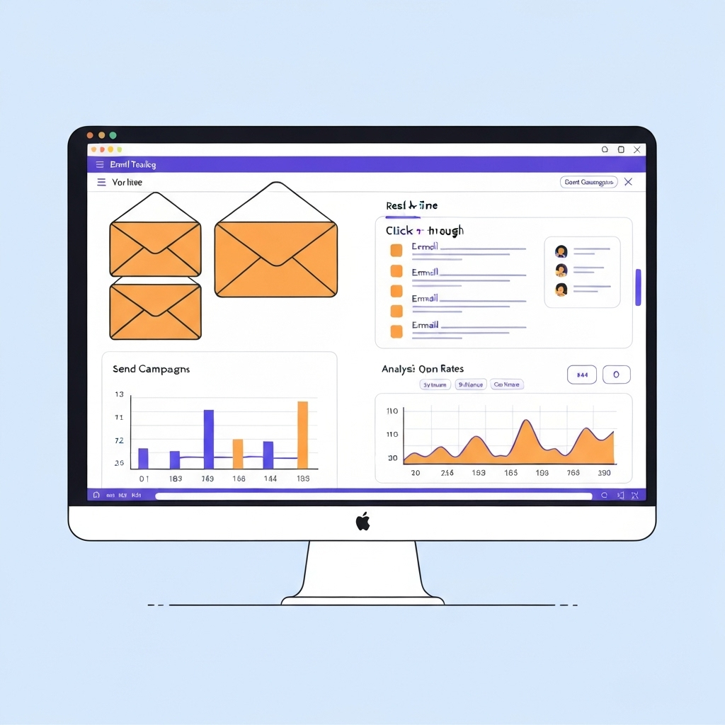 Modern dashboard visualizing sales email engagement with email tracking software.