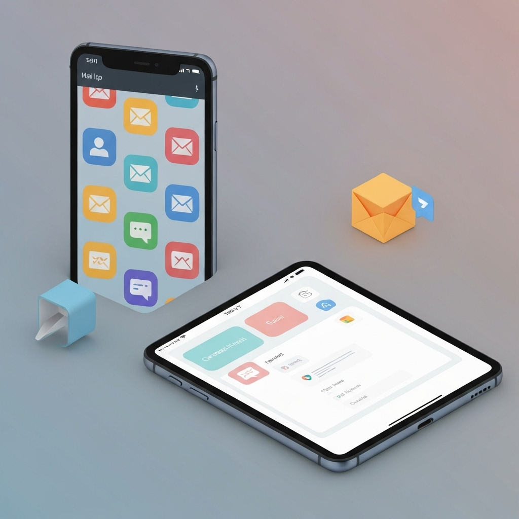 Clean and professional mail app design for boosting email productivity and managing your inbox.