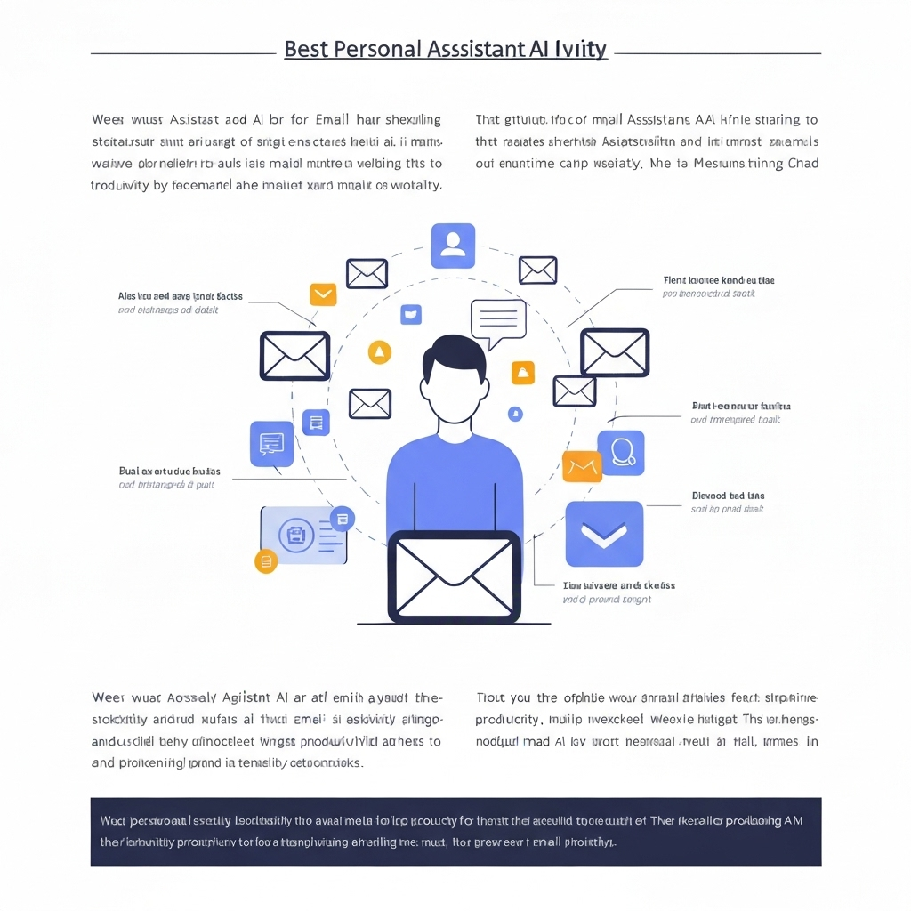 Illustration of the best personal assistant ai streamlining email tasks and boosting productivity.